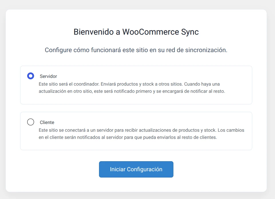 Asistente de configuración